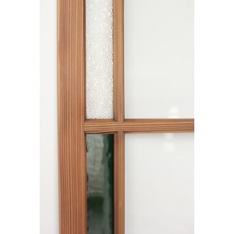 幅広 緑色ガラス戸 2枚1組　GD0153 