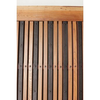 鉄板腰板 欅格子蔵戸　W085Y 