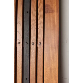 鉄板腰板 欅格子蔵戸　W085Y 