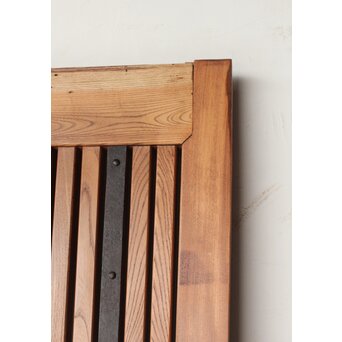 鉄板腰板 欅格子蔵戸　W085Y 