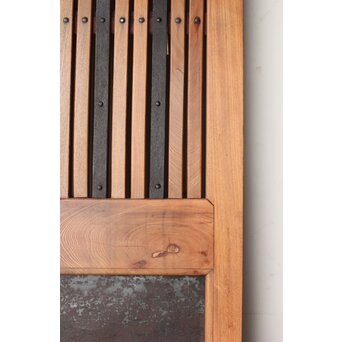 鉄板腰板 欅格子蔵戸　W085Y 