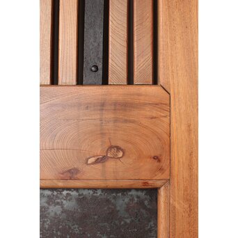 鉄板腰板 欅格子蔵戸　W085Y 