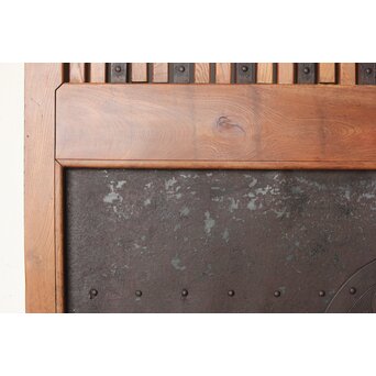 鉄板腰板 欅格子蔵戸　W085Y 