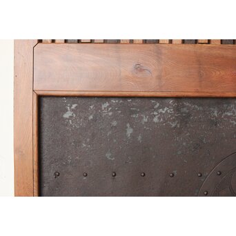 鉄板腰板 欅格子蔵戸　W085Y 