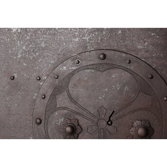 鉄板腰板 欅格子蔵戸　W085Y 