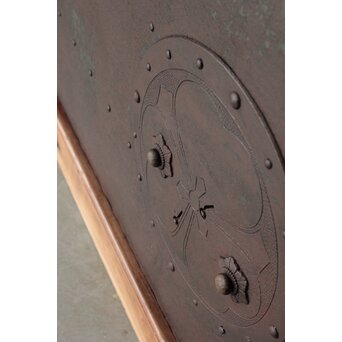 鉄板腰板 欅格子蔵戸　W085Y 