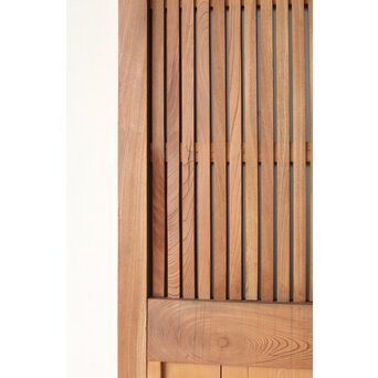 鉄板腰板 欅格子蔵戸　W085Y 