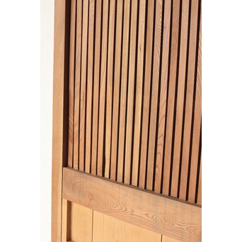 鉄板腰板 欅格子蔵戸　W085Y 