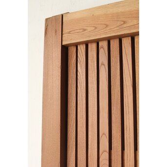 鉄板腰板 欅格子蔵戸　W085Y 