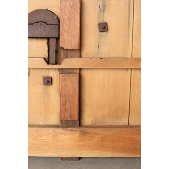 鉄板腰板 欅格子蔵戸　W085Y 