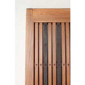 鉄板腰板 欅格子蔵戸　W085Y 