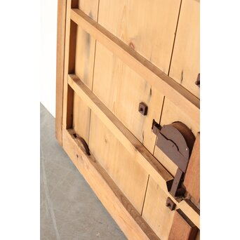 鉄板腰板 欅格子蔵戸　W085Y 