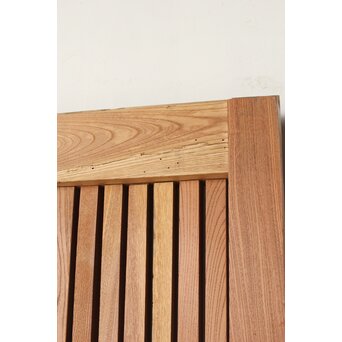 鉄板腰板 欅格子蔵戸　W085Y 