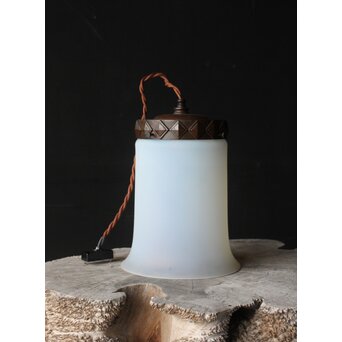 ベル型 オパールセントガラス照明　A062