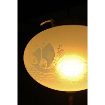 南蛮船 オパールセントガラス オーバル照明　A064 