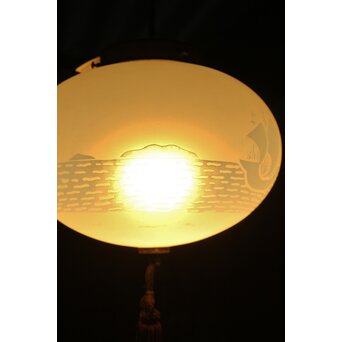 南蛮船 オパールセントガラス オーバル照明　A064 