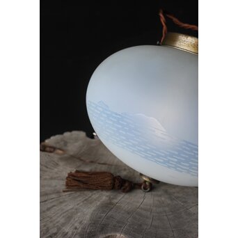 南蛮船 オパールセントガラス オーバル照明　A064 