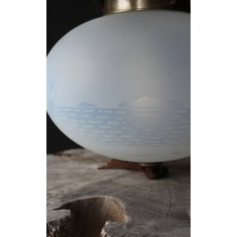 南蛮船 オパールセントガラス オーバル照明　A064 