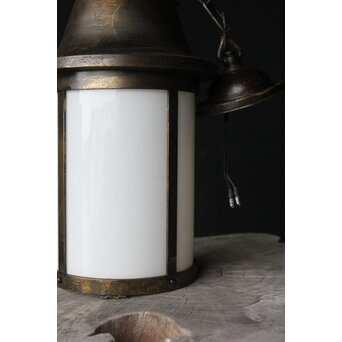 灯籠型 乳白色ガラス照明　A065 