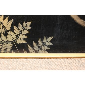 三谷吾一【鹿】沈金 漆額 額装　Q320 