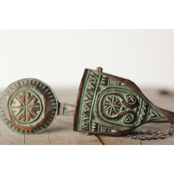 砂澤ビッキ ペンダント 木彫　X398 