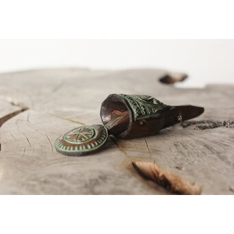 砂澤ビッキ ペンダント 木彫　X398 