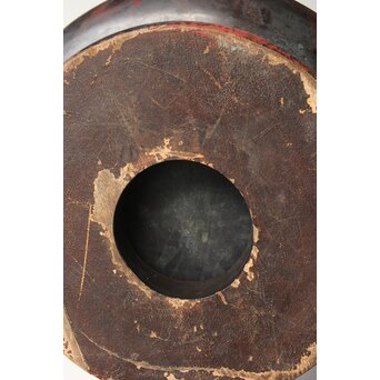 本間琢斎銘 斑柴銅 獅子耳 大瓶掛　M347 