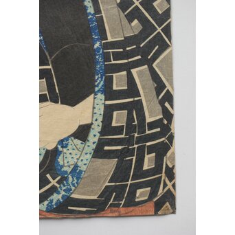 歌川国貞 役者絵木版画 三幅対　Z383 