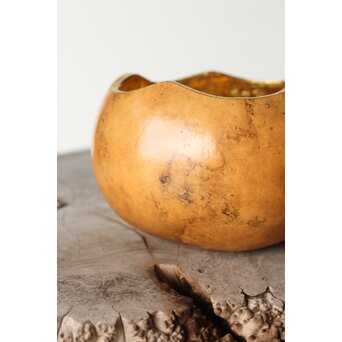 玄々斎好 内金ふくべ炭斗/菓子器　Q321 