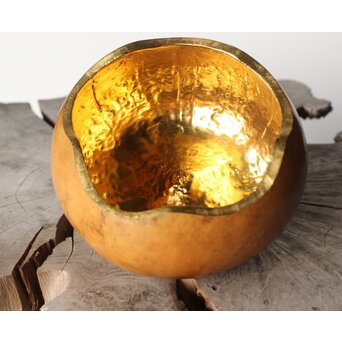 玄々斎好 内金ふくべ炭斗/菓子器　Q321 