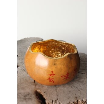 玄々斎好 内金ふくべ炭斗/菓子器　Q321 