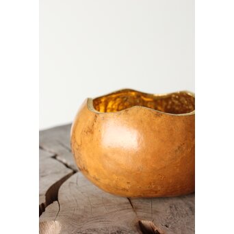 玄々斎好 内金ふくべ炭斗/菓子器　Q321 