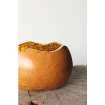 玄々斎好 内金ふくべ炭斗/菓子器　Q321 