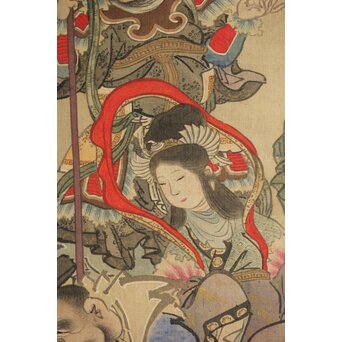 七福神 絹本掛軸 肉筆画　Z384 