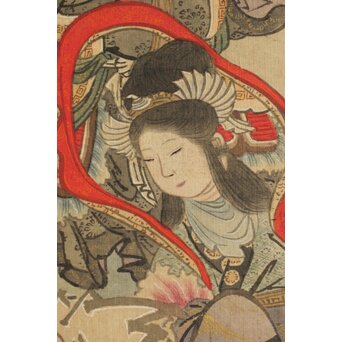 七福神 絹本掛軸 肉筆画　Z384 