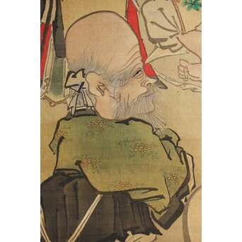 七福神 絹本掛軸 肉筆画　Z384 