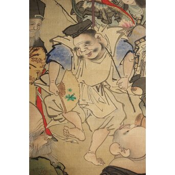 七福神 絹本掛軸 肉筆画　Z384 