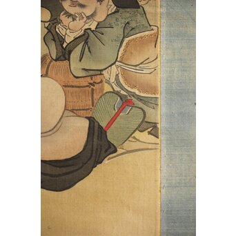 七福神 絹本掛軸 肉筆画　Z384 