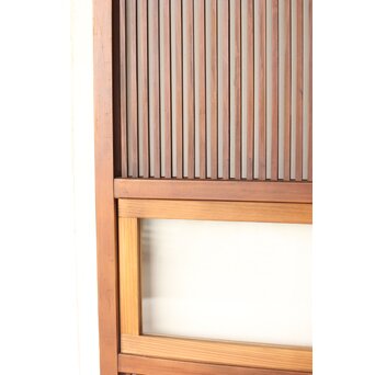 クリアガラス細身格子戸　L1071 中央はクリアガラス