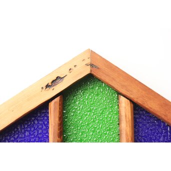 稀少 色ガラス窓 4枚1組　GD0156 