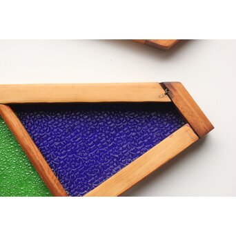 稀少 色ガラス窓 4枚1組　GD0156 