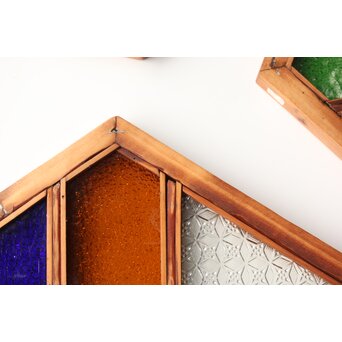 稀少 色ガラス窓 4枚1組　GD0156 