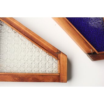 稀少 色ガラス窓 4枚1組　GD0156 