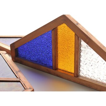 稀少 色ガラス窓 4枚1組　GD0156 