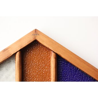 稀少 色ガラス窓 4枚1組　GD0156 