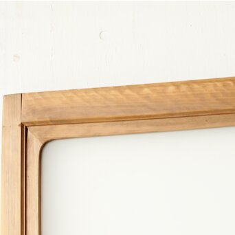 紫色ガラスの白木建具 2枚1組　GD0157Y 