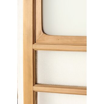 紫色ガラスの白木建具 2枚1組　GD0157Y 