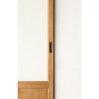 紫色ガラスの白木建具 2枚1組　GD0157Y 