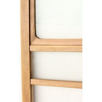 紫色ガラスの白木建具 2枚1組　GD0157Y 