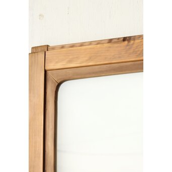 紫色ガラスの白木建具 2枚1組　GD0157Y 